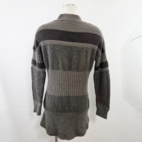 Smartwool Women's Meran Long Cardigan Sweater Chocolate Heather fitted large - Picture 3 of 9